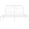 Valkoinen metallinen sängynrunko päädyllä Sena 160x200cm