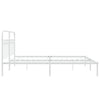 Valkoinen metallinen sängynrunko päädyllä Sena 183x213cm