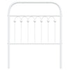 Valkoinen metallinen sängynpääty Kyriakou 75cm