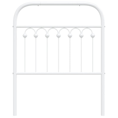 Valkoinen metallinen sängynpääty Kyriakou 75cm