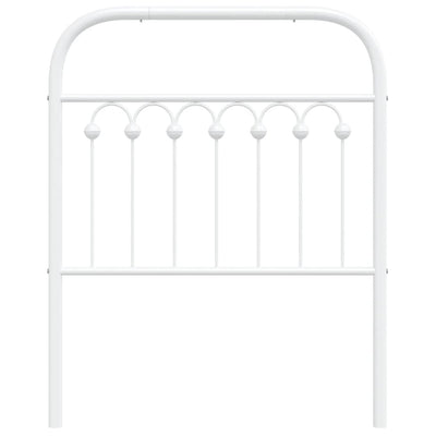 Valkoinen metallinen sängynpääty Kyriakou 80cm