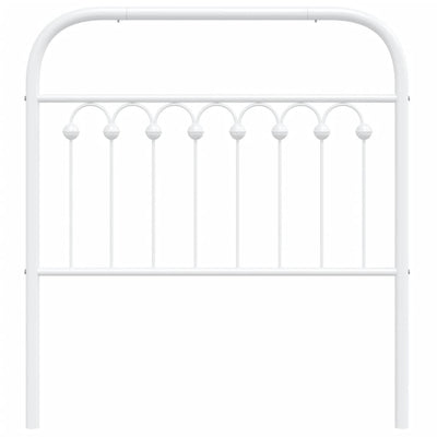 Valkoinen metallinen sängynpääty Kyriakou 90cm