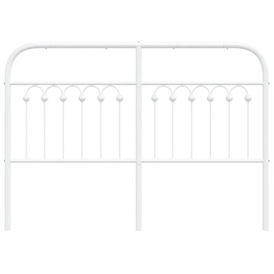 Valkoinen metallinen sängynpääty Kyriakou 135cm