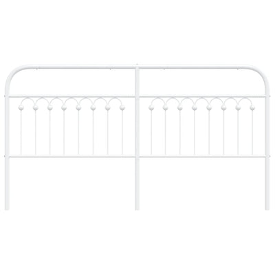 Valkoinen metallinen sängynpääty Kyriakou 180cm