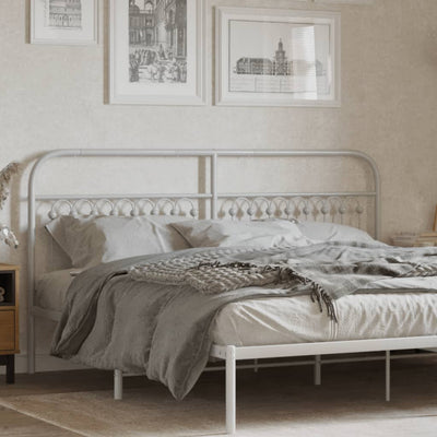 Valkoinen metallinen sängynpääty Kyriakou 180cm