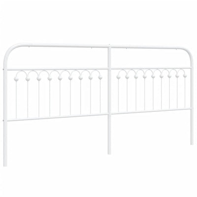 Metallinen sängynpääty valkoinen 193 cm