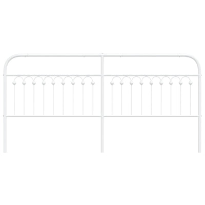 Metallinen sängynpääty valkoinen 193 cm