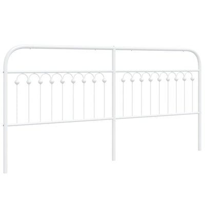 Metallinen sängynpääty valkoinen 200 cm