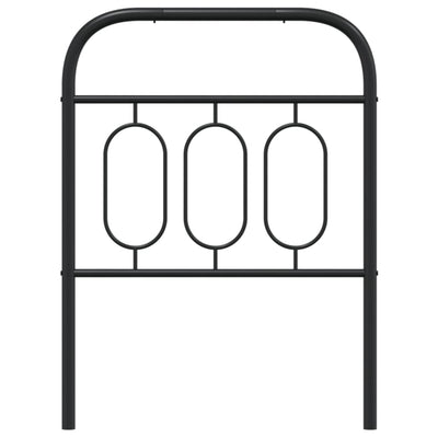 Metallinen sängynpääty musta 75 cm