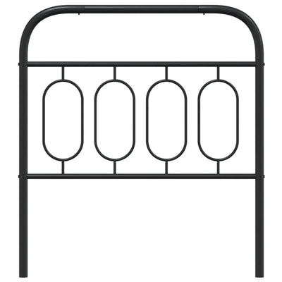 Metallinen sängynpääty musta 80 cm