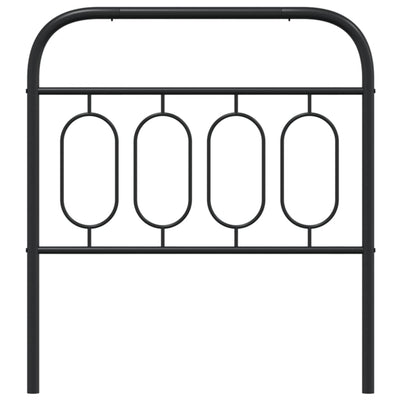 Metallinen sängynpääty musta 90 cm