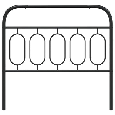 Metallinen sängynpääty musta 100 cm