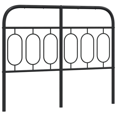 Metallinen sängynpääty musta 120 cm