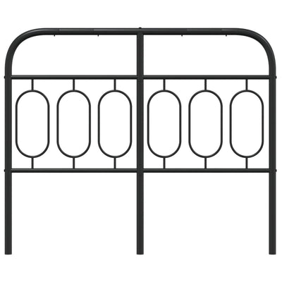 Metallinen sängynpääty musta 120 cm