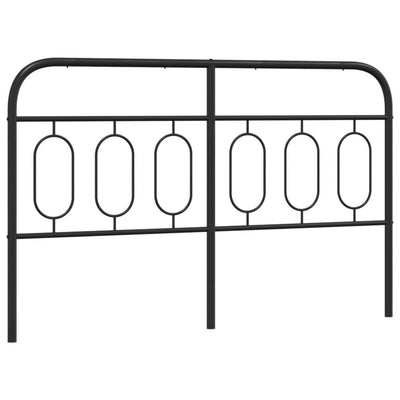 Metallinen sängynpääty musta 137 cm