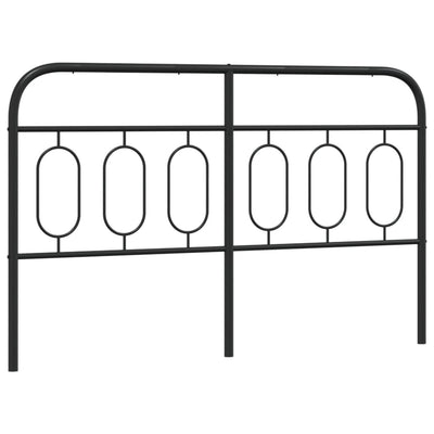 Metallinen sängynpääty musta 140 cm