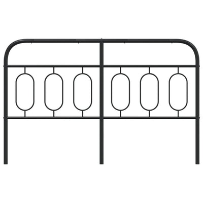 Metallinen sängynpääty musta 140 cm