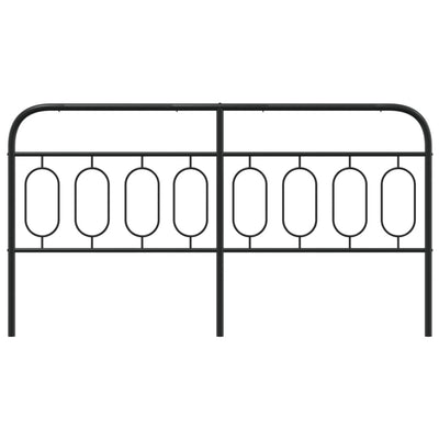 Metallinen sängynpääty musta 160 cm