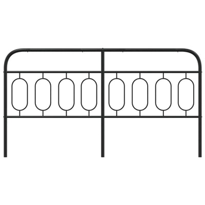 Metallinen sängynpääty musta 193 cm