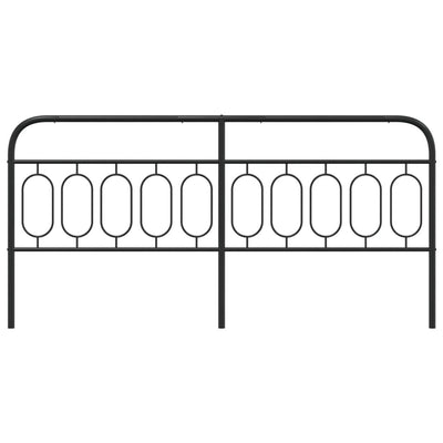 Metallinen sängynpääty musta 200 cm