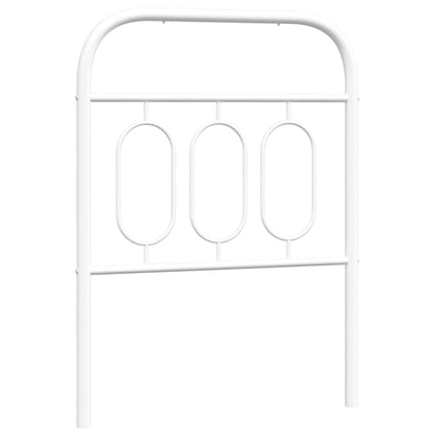 Metallinen sängynpääty valkoinen 75 cm