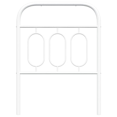 Metallinen sängynpääty valkoinen 75 cm