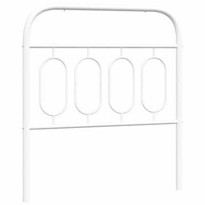 Metallinen sängynpääty valkoinen 80 cm