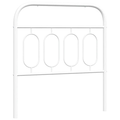 Metallinen sängynpääty valkoinen 90 cm