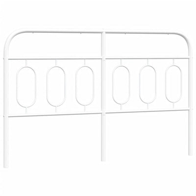 Metallinen sängynpääty valkoinen 140 cm
