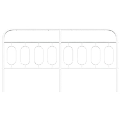 Metallinen sängynpääty valkoinen 160 cm