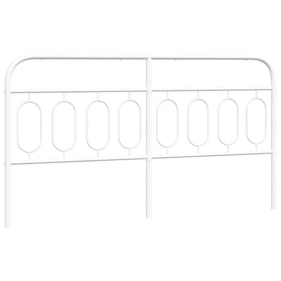 Metallinen sängynpääty valkoinen 193 cm