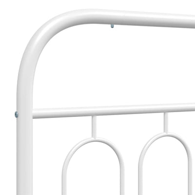Metallinen sängynpääty valkoinen 193 cm