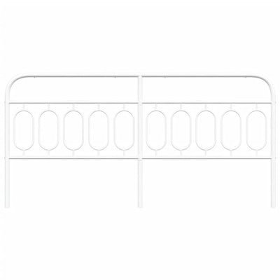 Metallinen sängynpääty valkoinen 200 cm