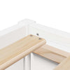 Valkoinen sängynrunko Durwood 90x200cm (mänty)