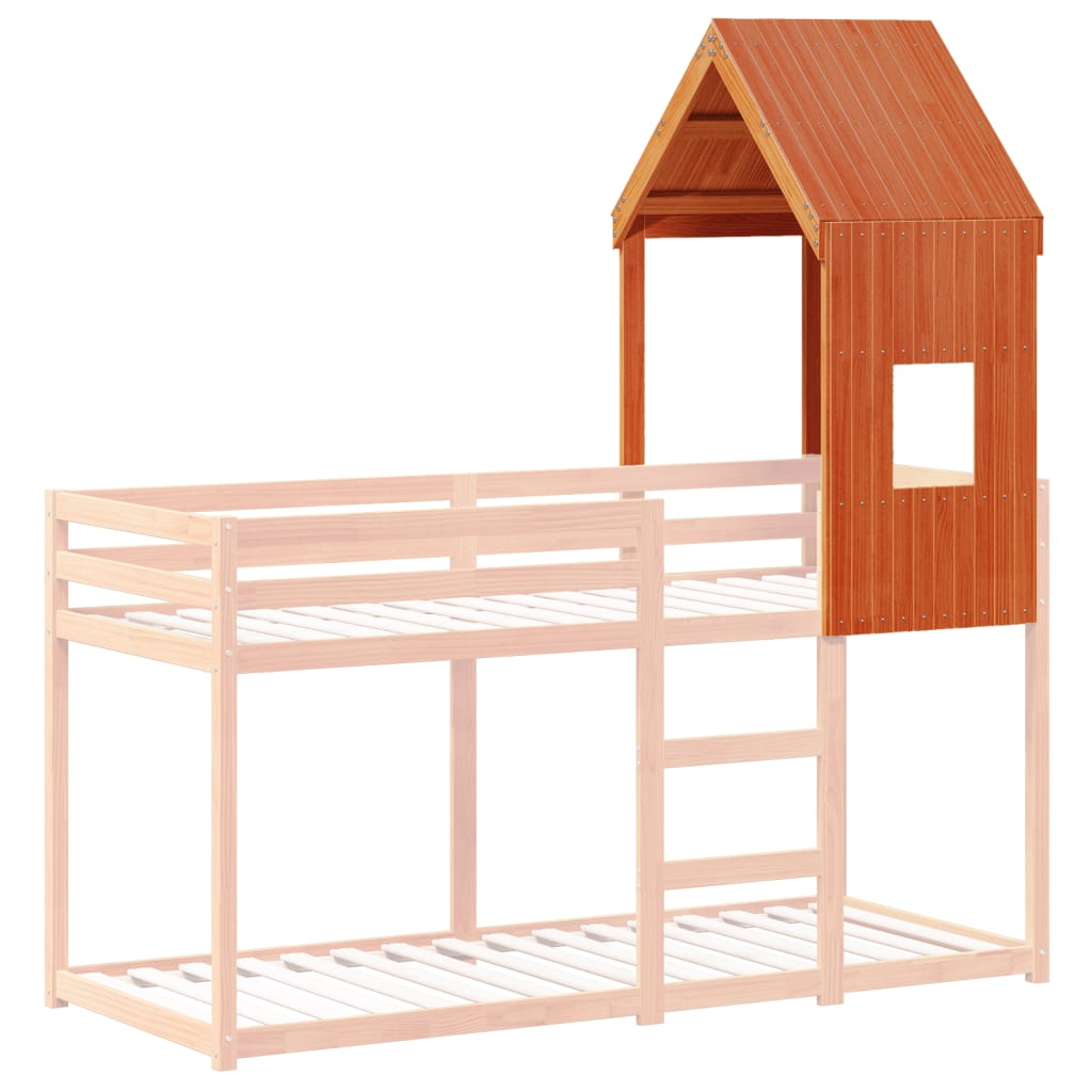 Vahanruskea lastensängyn katos Blajin 60x89x134,5cm (mänty)