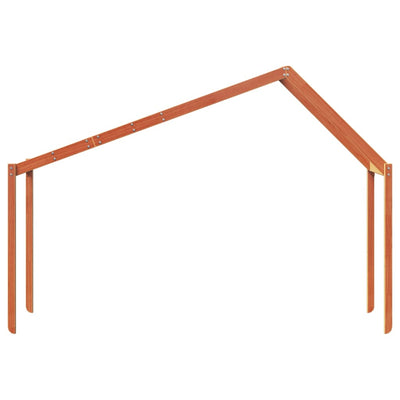 Lastensängyn katos vahanruskea 203x95,5x142 cm täysi mänty