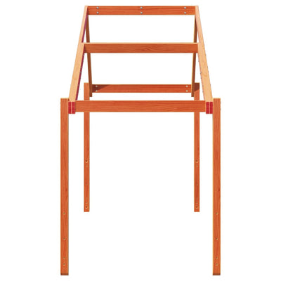 Lastensängyn katos vahanruskea 203x95,5x142 cm täysi mänty