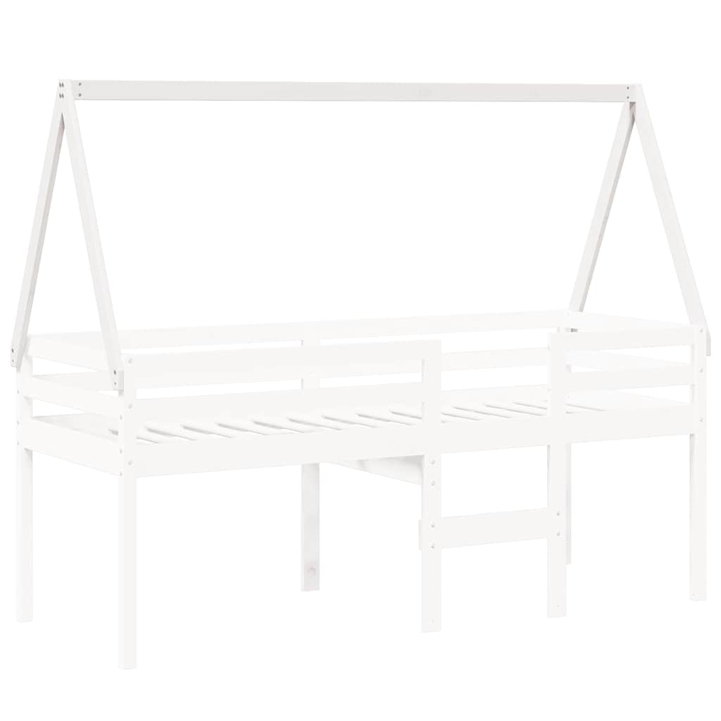 Valkoinen lastensängyn katos Sapet 209x95,5x88cm (mänty)