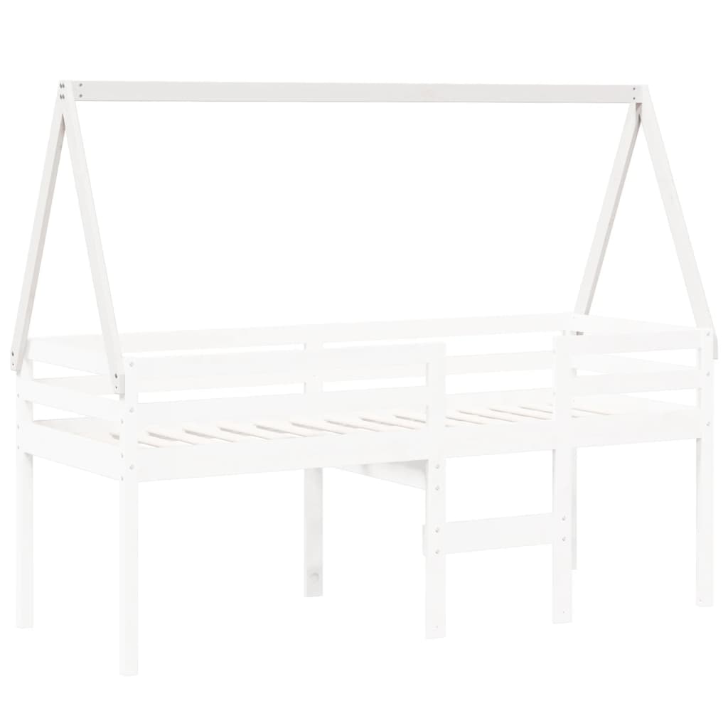 Valkoinen lastensängyn katos Sapet 199x95,5x88cm (mänty)