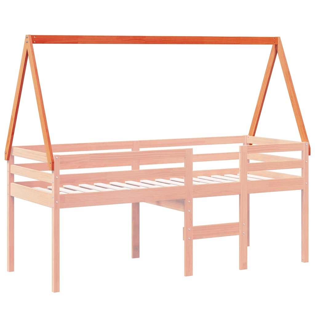 Vahanruskea lastensängyn katos Sapet 199x95,5x88cm (mänty)