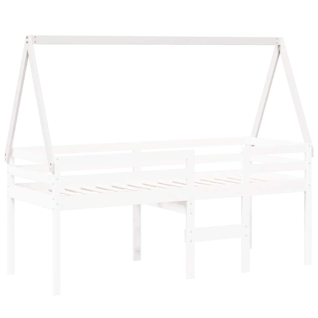 Valkoinen lastensängyn katos Sapet 199x80,5x88cm (mänty)