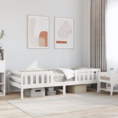 Sängynrunko valkoinen 80x200 cm täysi mänty