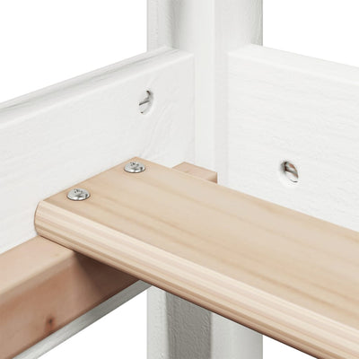 Valkoinen sängynrunko Oait Montessori 80x200cm (mänty)