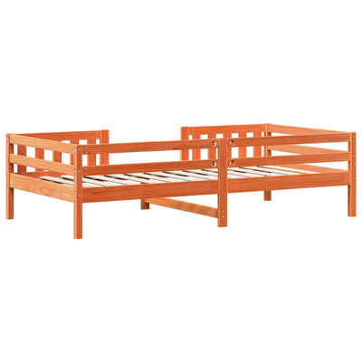 Sängynrunko ilman patjaa vahanruskea 75x190 cm täysi mänty