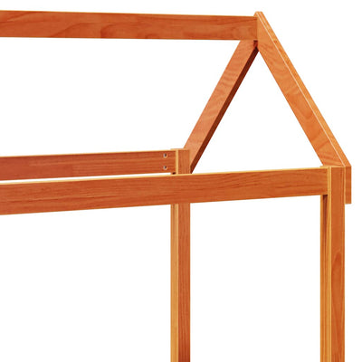 Vahanruskea lastensängyn katos Ghiulbahar 118x70x176,5cm (mänty)