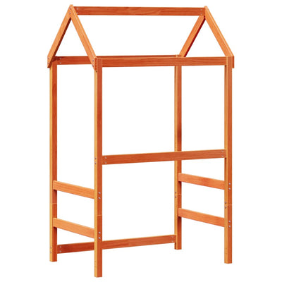 Vahanruskea lastensängyn katos Ghiulbahar 108x70x176,5cm (mänty)