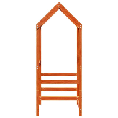 Vahanruskea lastensängyn katos Ghiulbahar 98x70x176,5cm (mänty)