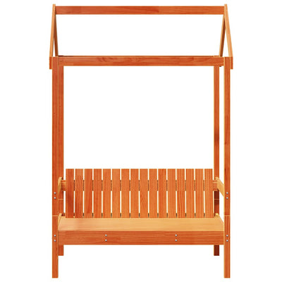 Vahanruskea penkki katoksella Jaydin 117,5x70x176,5cm (mänty)