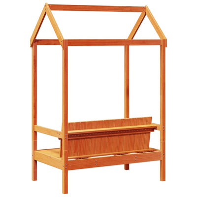 Vahanruskea penkki katoksella Jaydin 117,5x70x176,5cm (mänty)