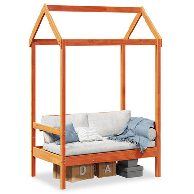 Vahanruskea penkki katoksella Jaydin 117,5x70x176,5cm (mänty)